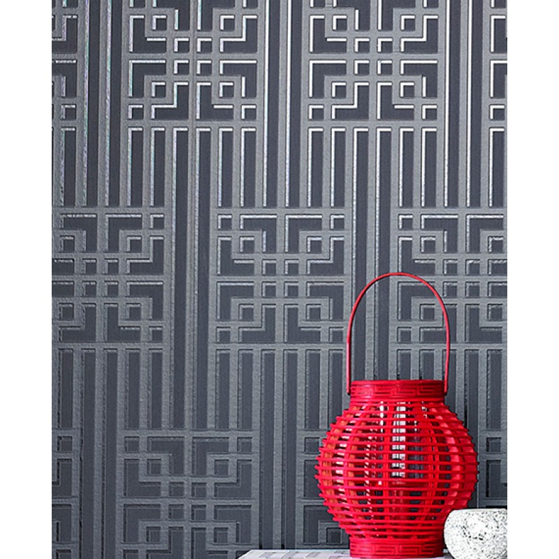 Black Trellis Wallpaper