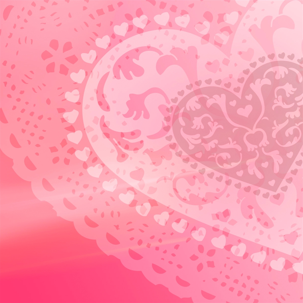 Pink Heart iPad Air Wallpaper iPhone