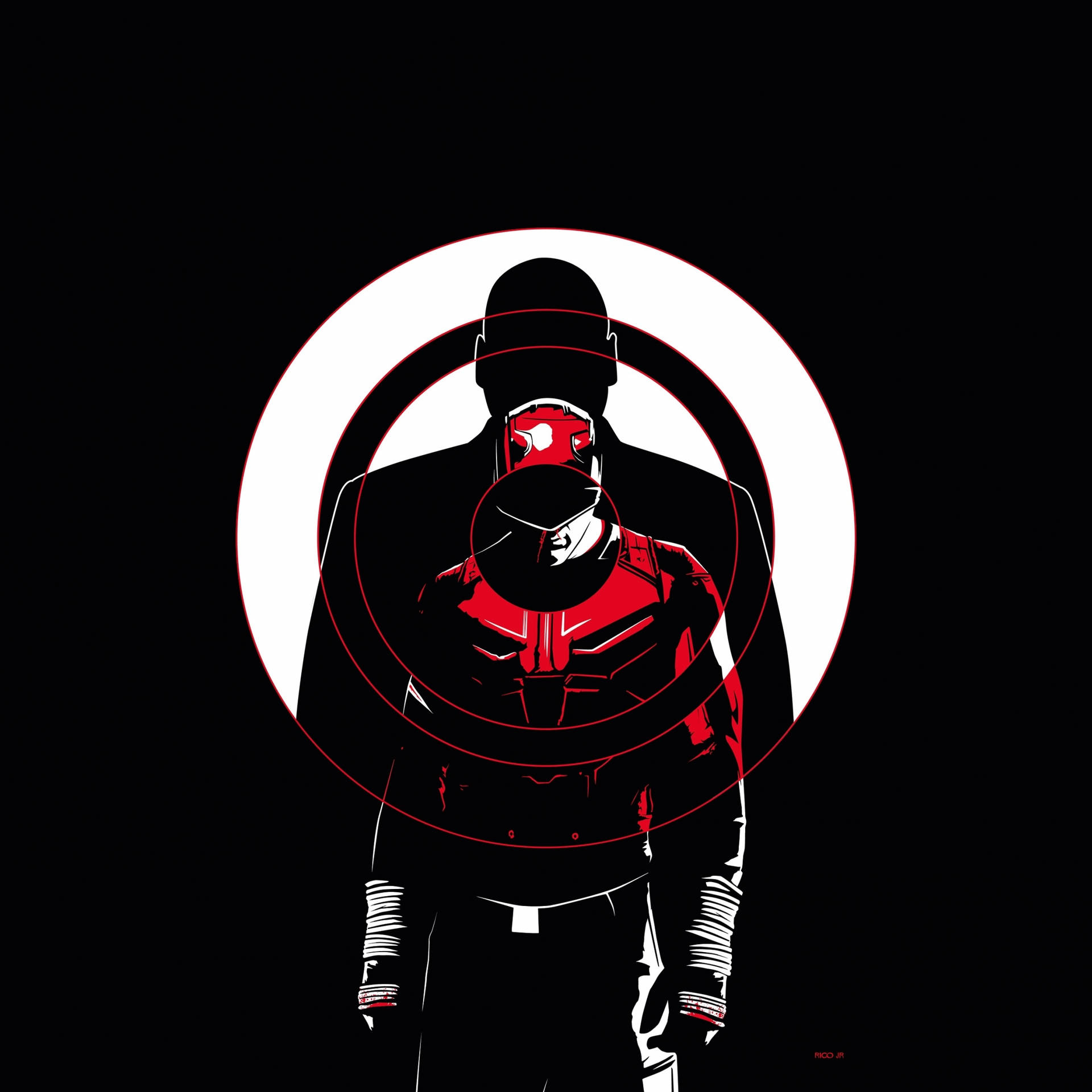 Daredevil Abstract White Target Wqa6z5g5zr8aqxcv Wallpaper