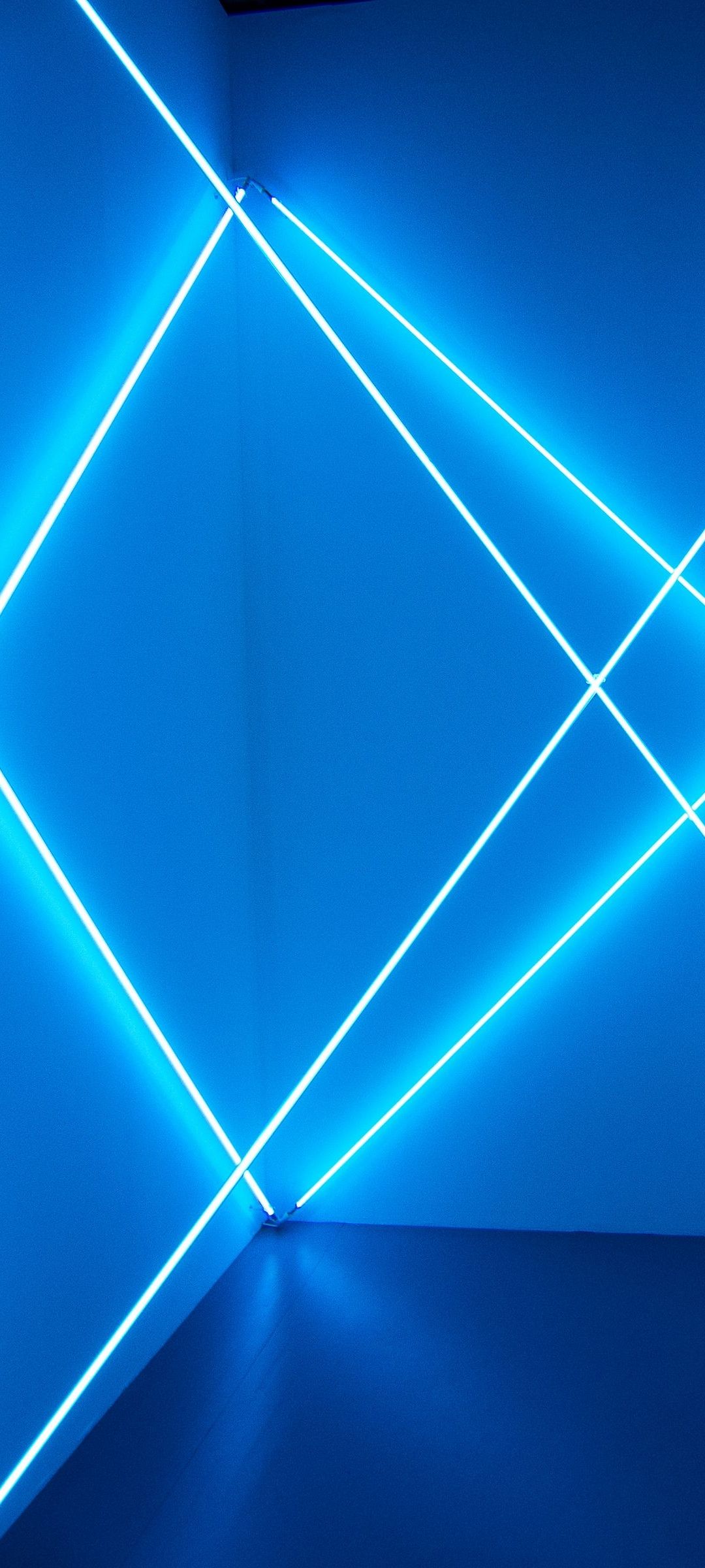 Blue Neon Light 3d Phone Wallpaper