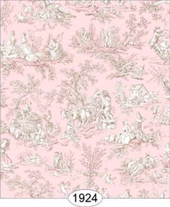 About Dollhouse Wallpaper Lauren Toile In Pink By Itsy Bitsy