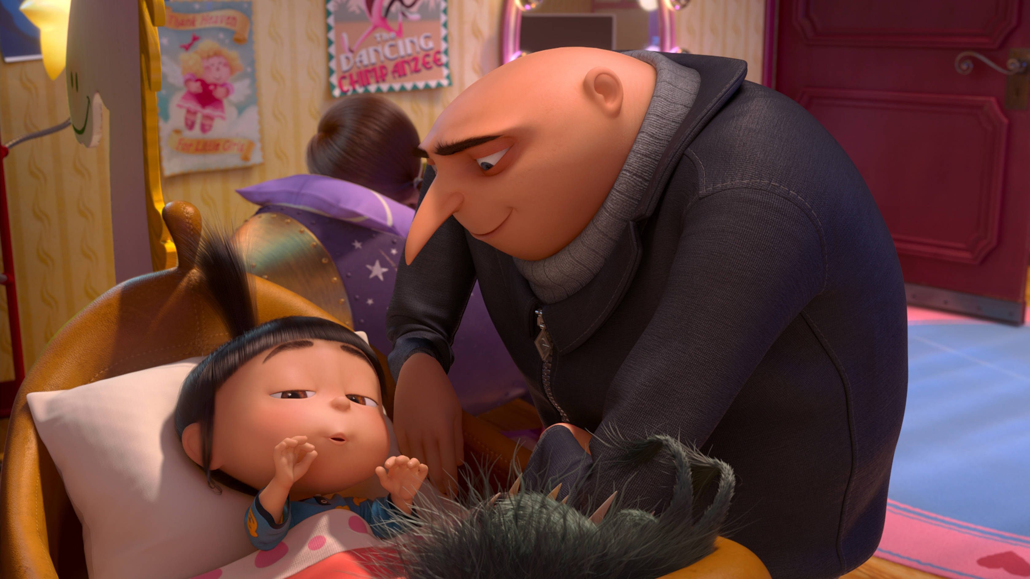Gru Tucking Agnes Despicable Me Wallpaper