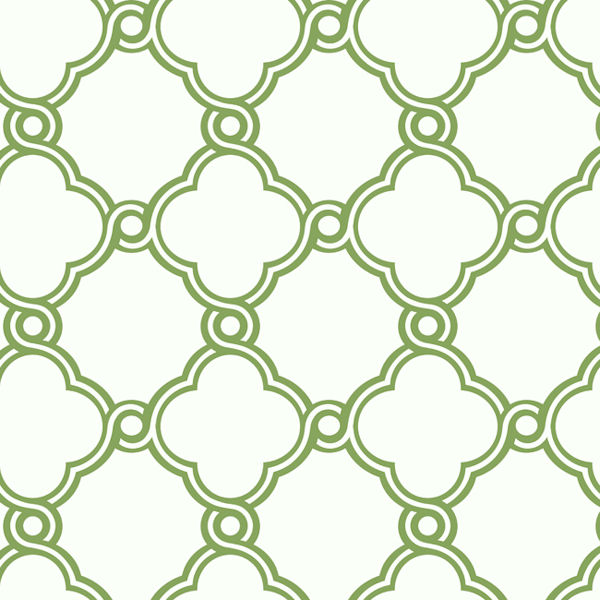 Green With White Open Trellis Wallpaper Wall Sticker Outlet