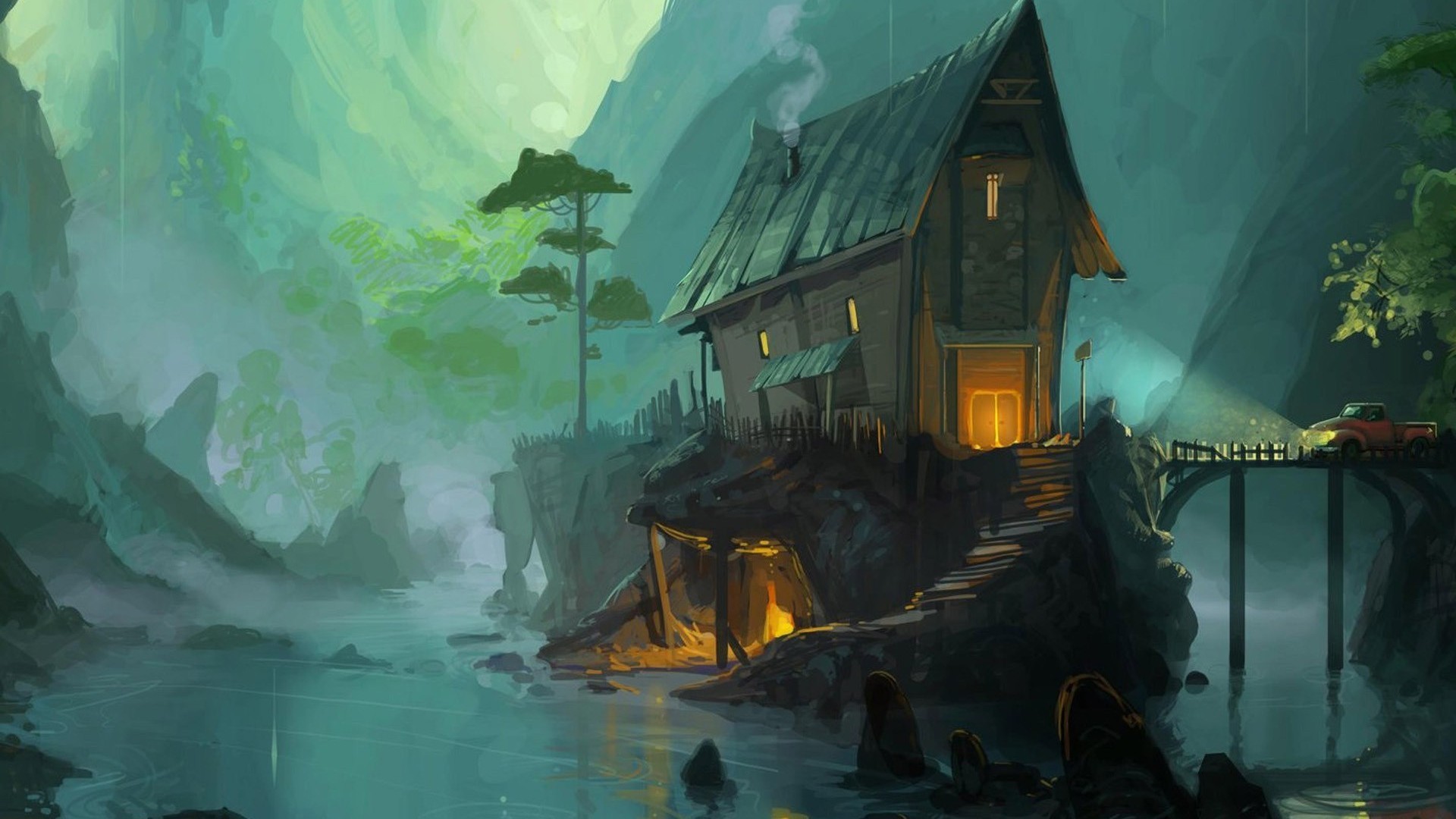 Digital Art Fantasy Architecture Building House Artwork Wallpaper