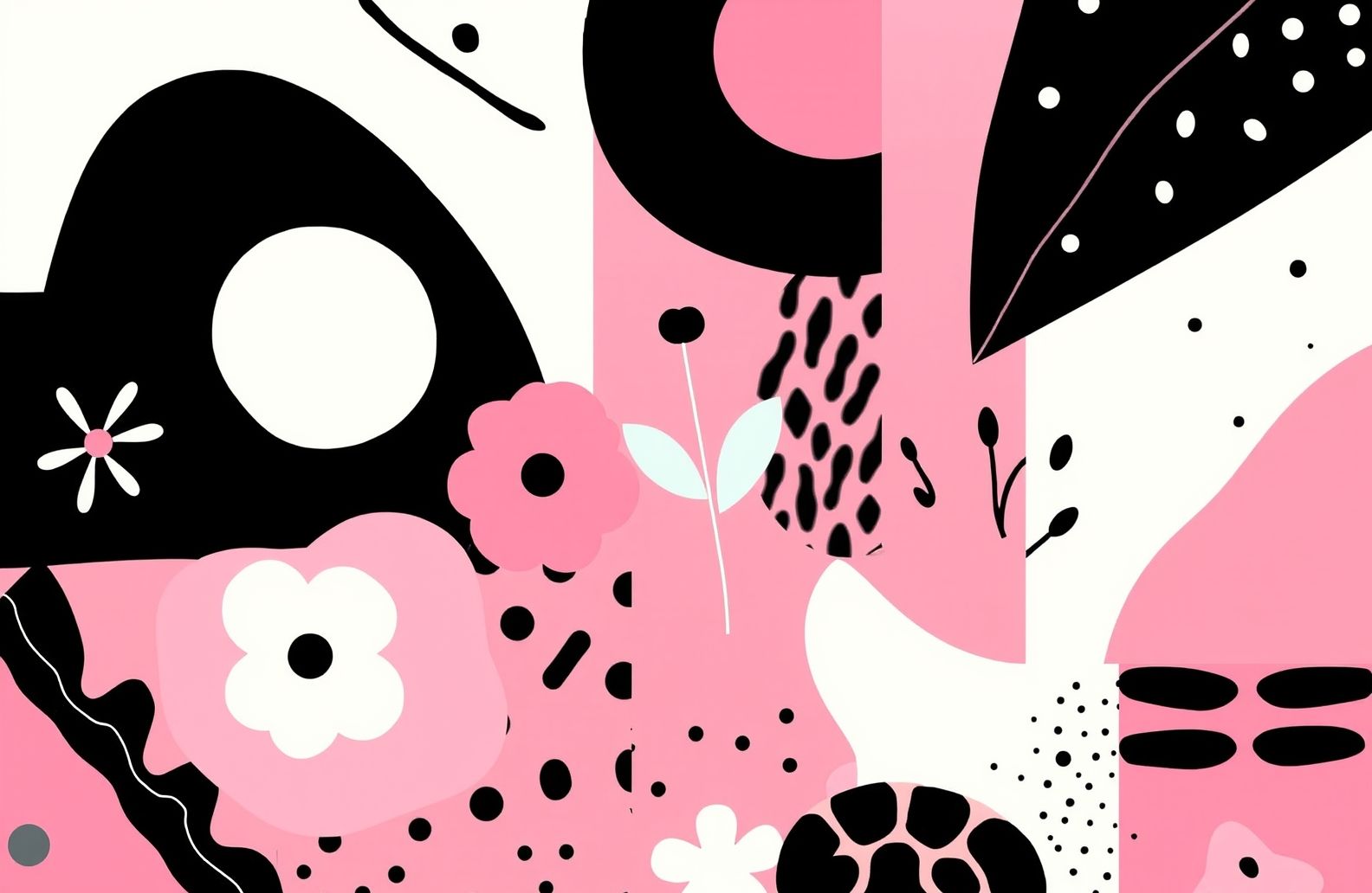 Pink Collage Computer Wallpaper