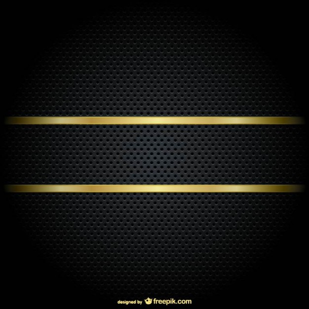 Gold border on a black background Vector Free Download