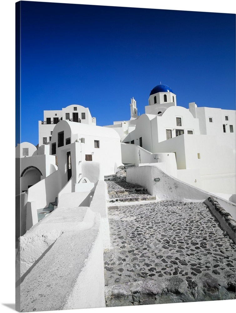 Stairs Of A House Oia Santorini Cyclades Islands Greece Wall