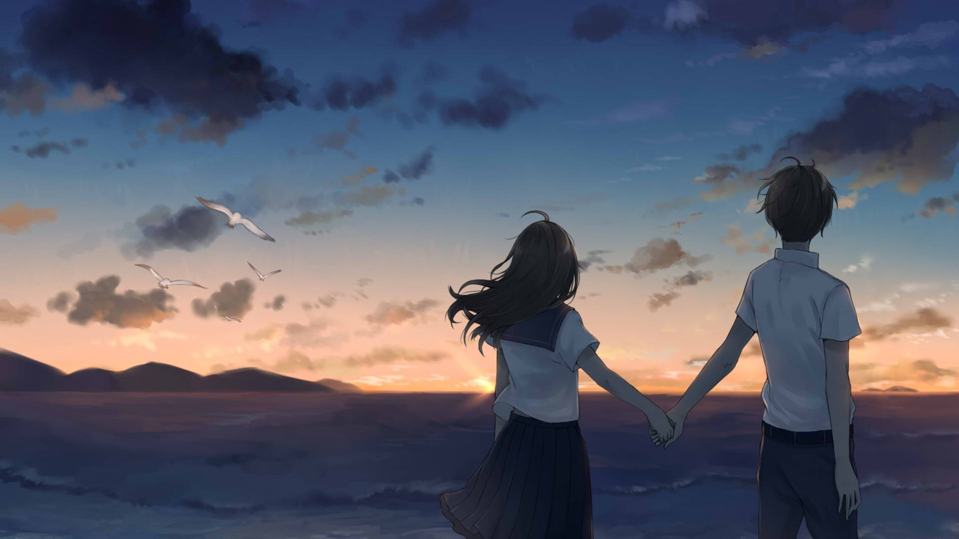 Cute Anime Couple Wallpaper