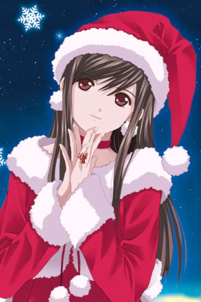 Christmas Anime Wallpaper iPhone Jpg