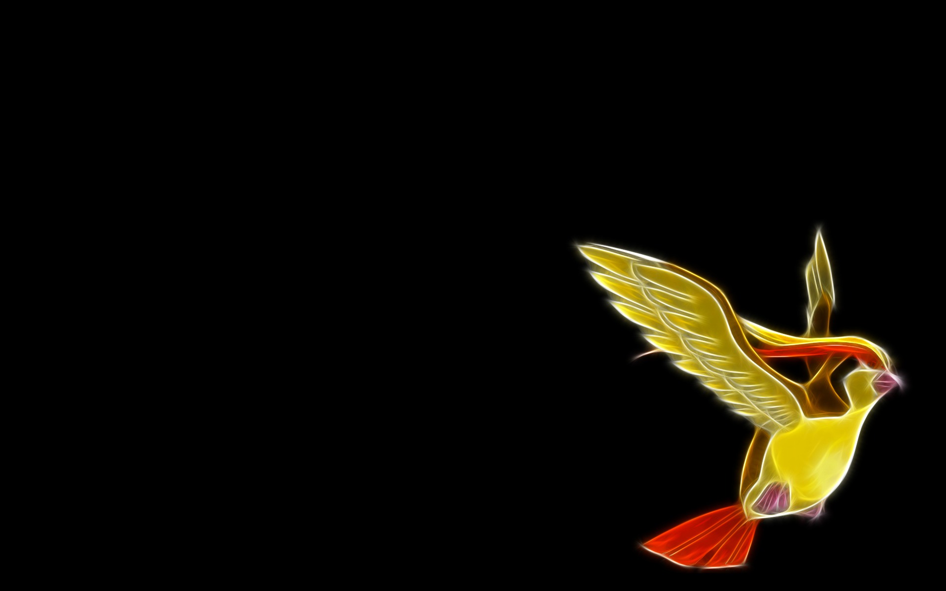 Wallpaper Neon Bird Pokemon 3d For Desktop