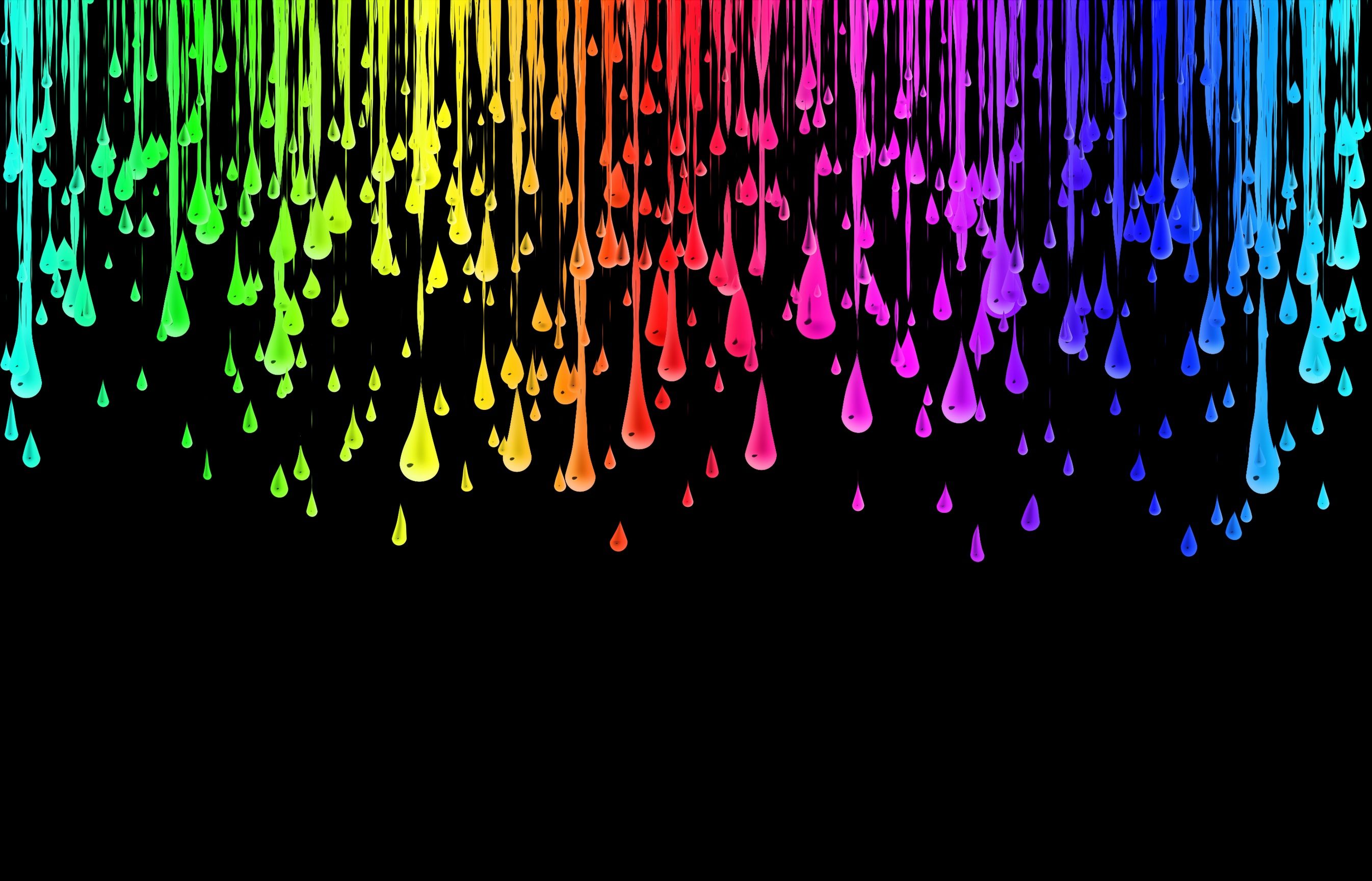 Drops Of Vivid Color Wallpaper HD