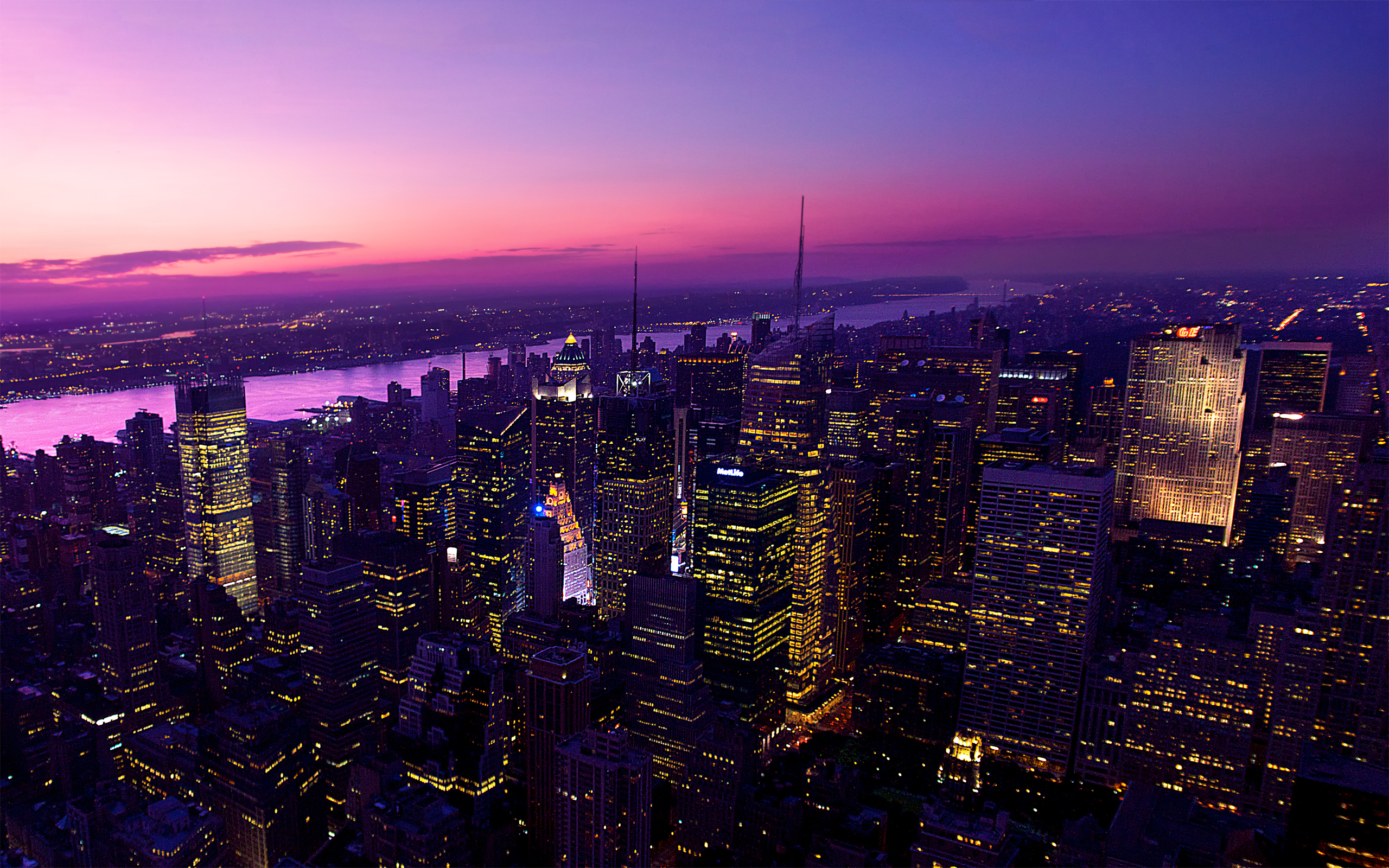 Twilight In New York City Wallpaper HD