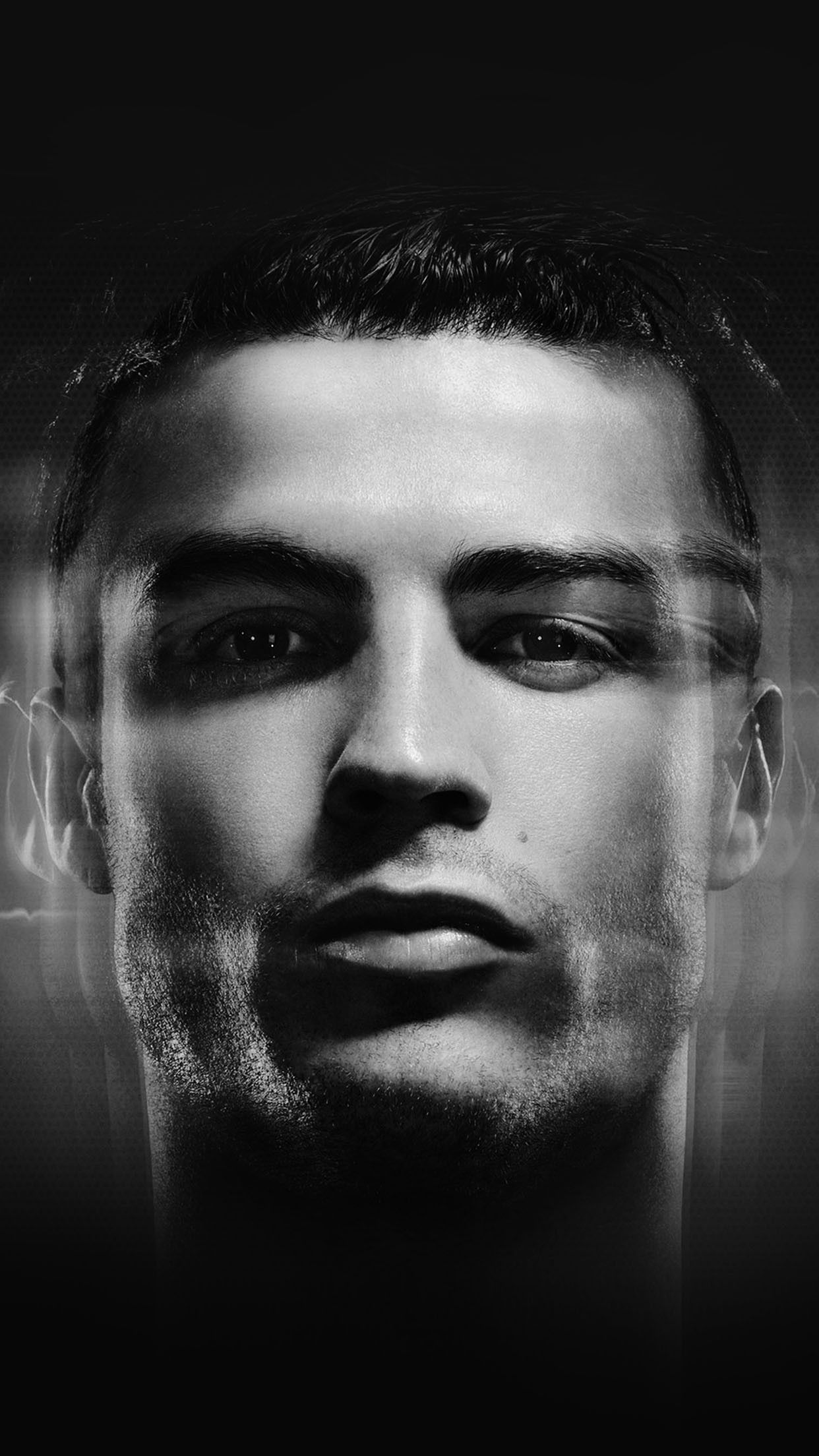 Cristiano Ronaldo Black And White Profile Smartphone Wallpaper