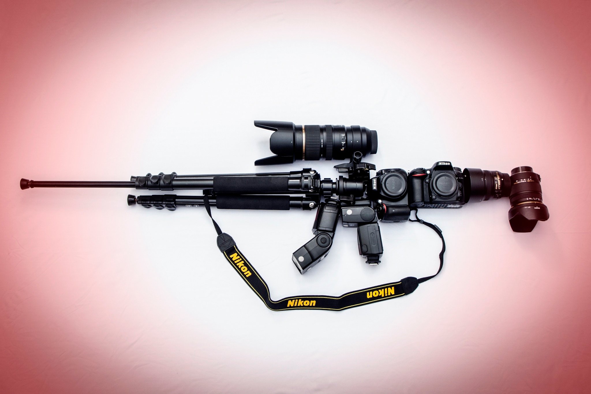 Camera Background Nikon M16 Assault Rifle Military Weapon