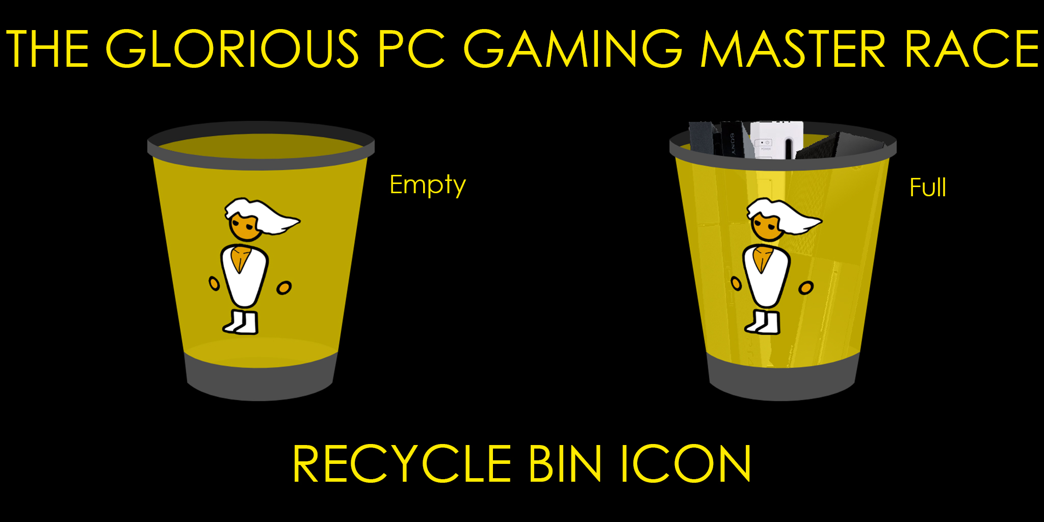 Win Recycle Bin Icon Pc Gaming Master Race By Bluecakecz On