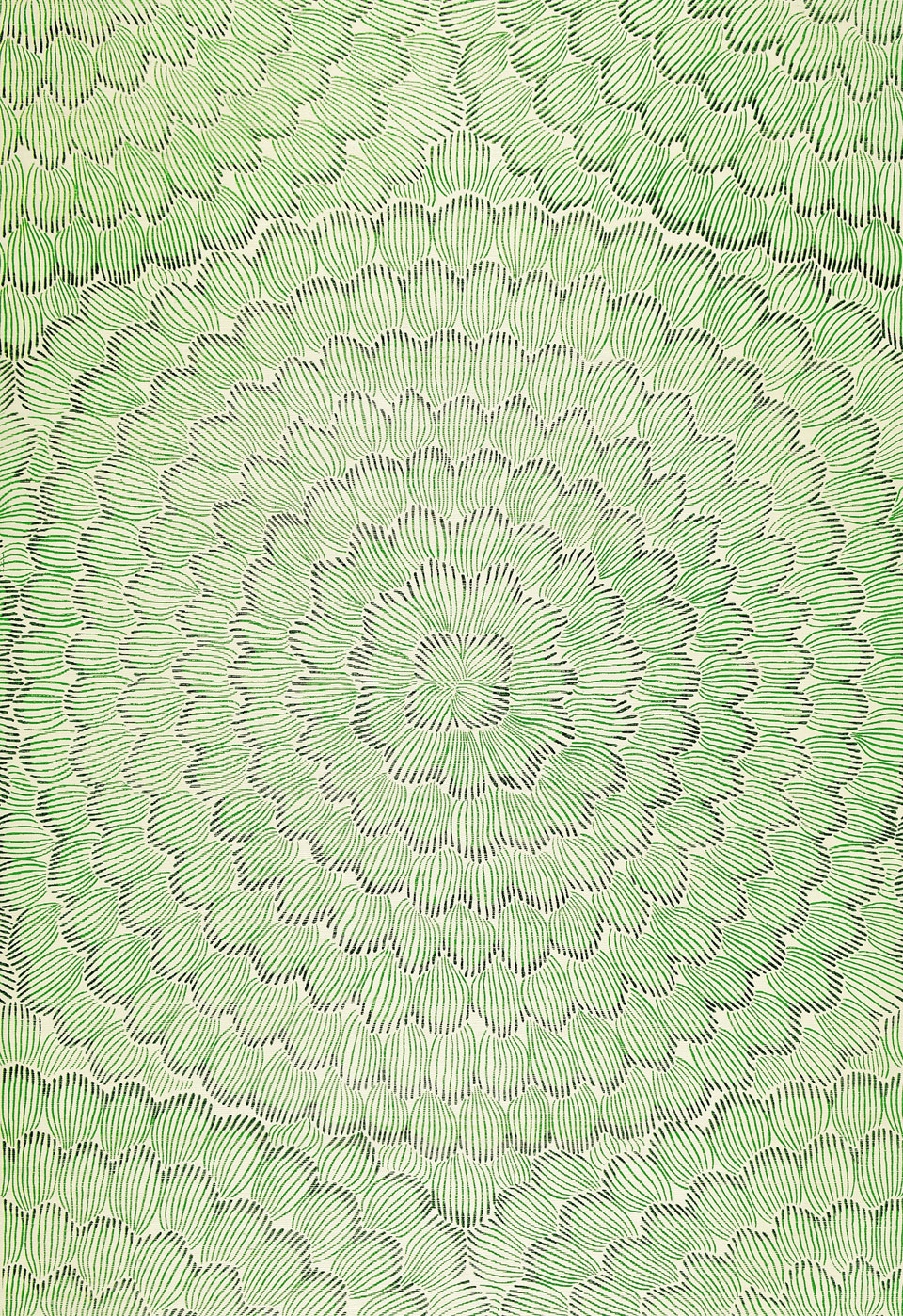 Celerie Kemble Feather Bloom Emerald Ore Wallpaper