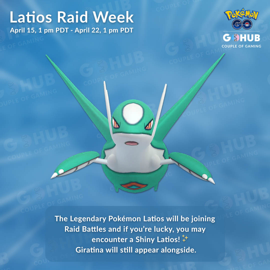 Free Download Latios Raid Week Announced Shiny Latios Is Coming Pokemon Go Hub 1080x1080 For Your Desktop Mobile Tablet Explore 24 Shiny Latios And Latias Wallpaper Shiny Latios And