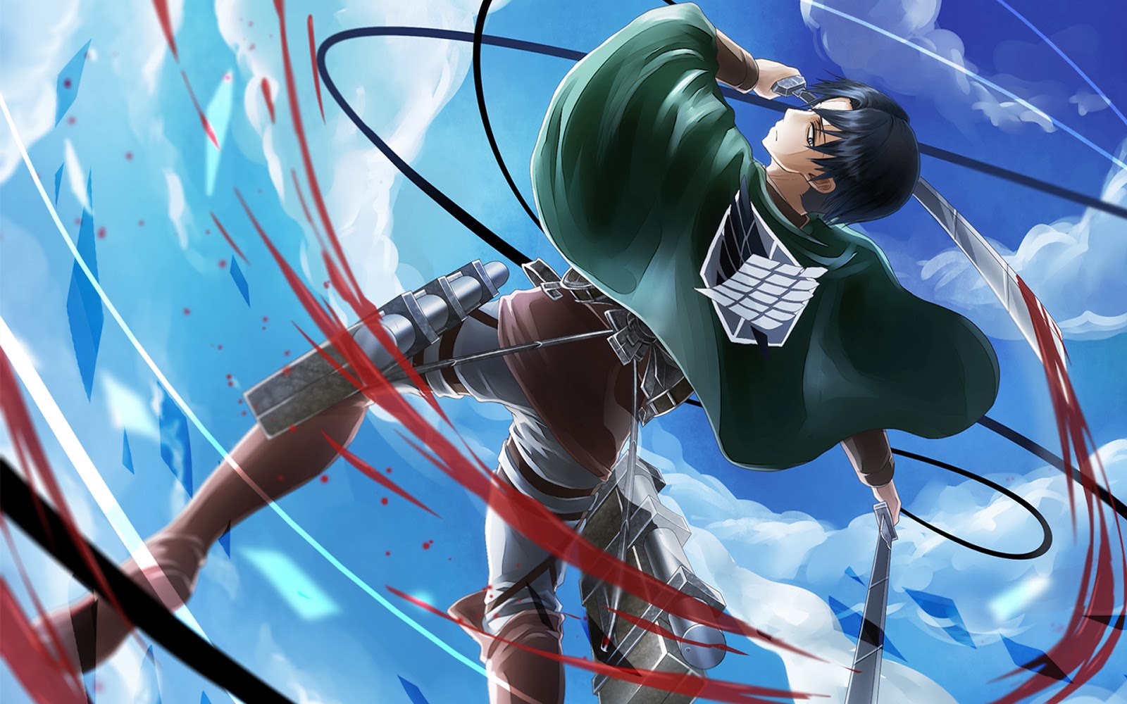 levi attack on titan shingeki no kyojin anime hd wallpaper 1600x1000