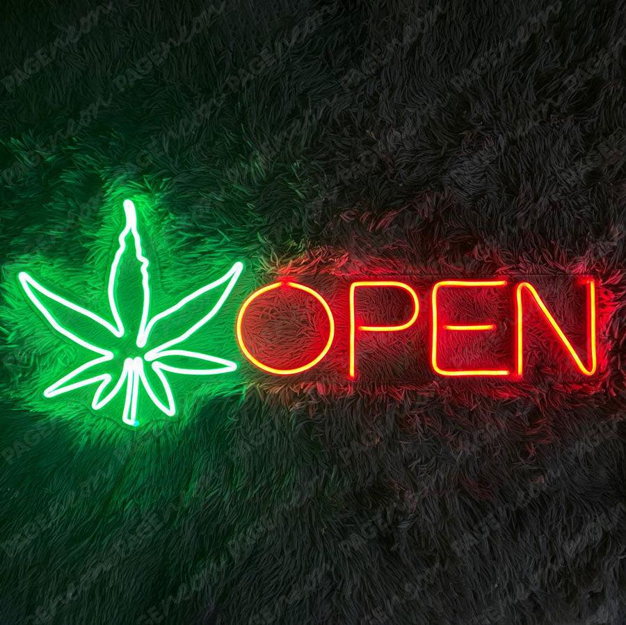 Open Pot Leaf Neon Sign Led Light