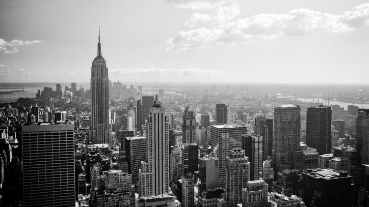 And White New York Skyline Wallpaper HD High Resolution