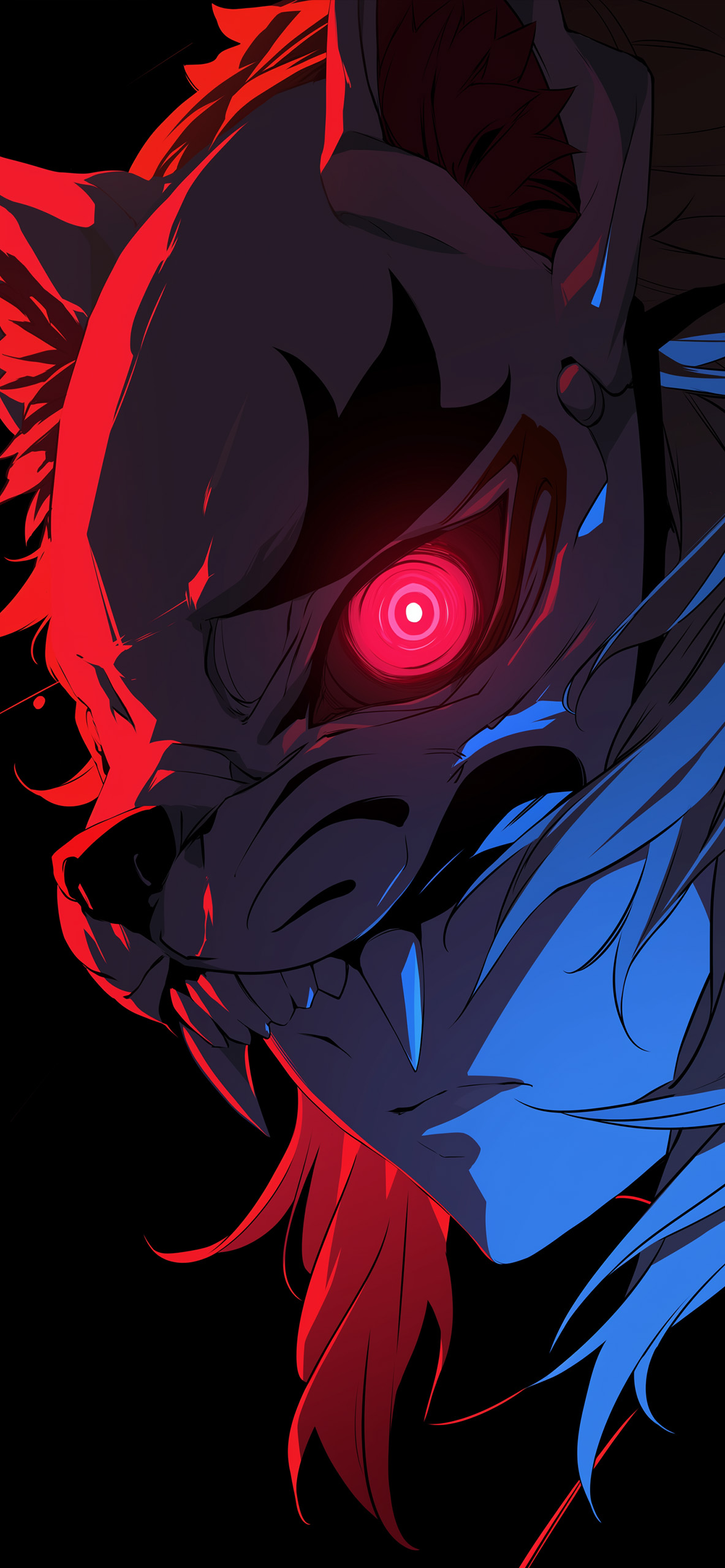 Anime Boy Beast Mask Portrait Wallpaper