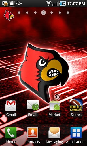 Louisville Cardinals Revolving Wallpaper App With The Background