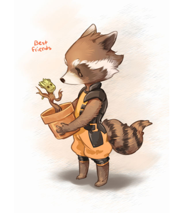 Need More Rocket And Groot Here S A Ton Of Fan Art To Warm Your Heart