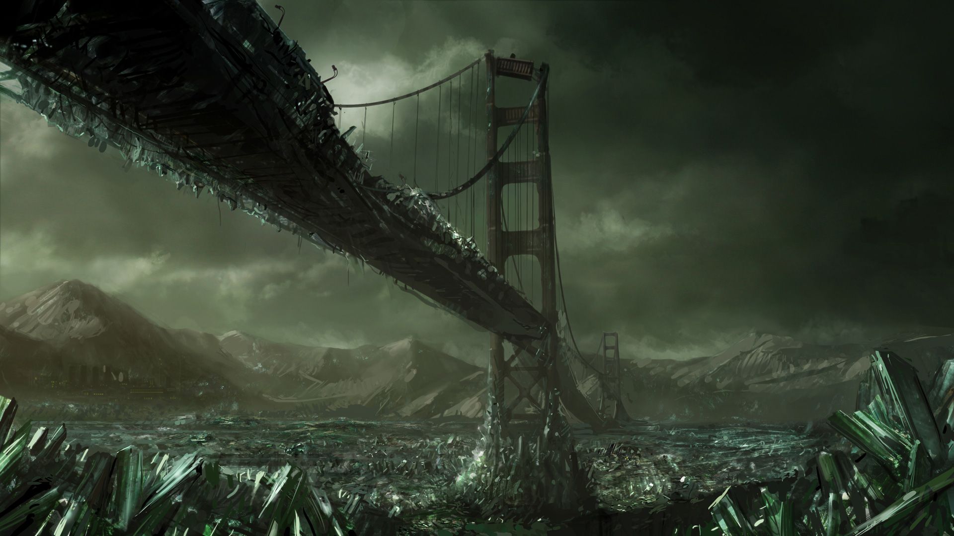 Post Apocalyptic Bridge Wallpaper