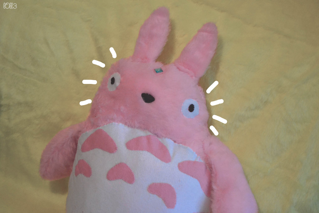 Pink Totoro By L0ll3