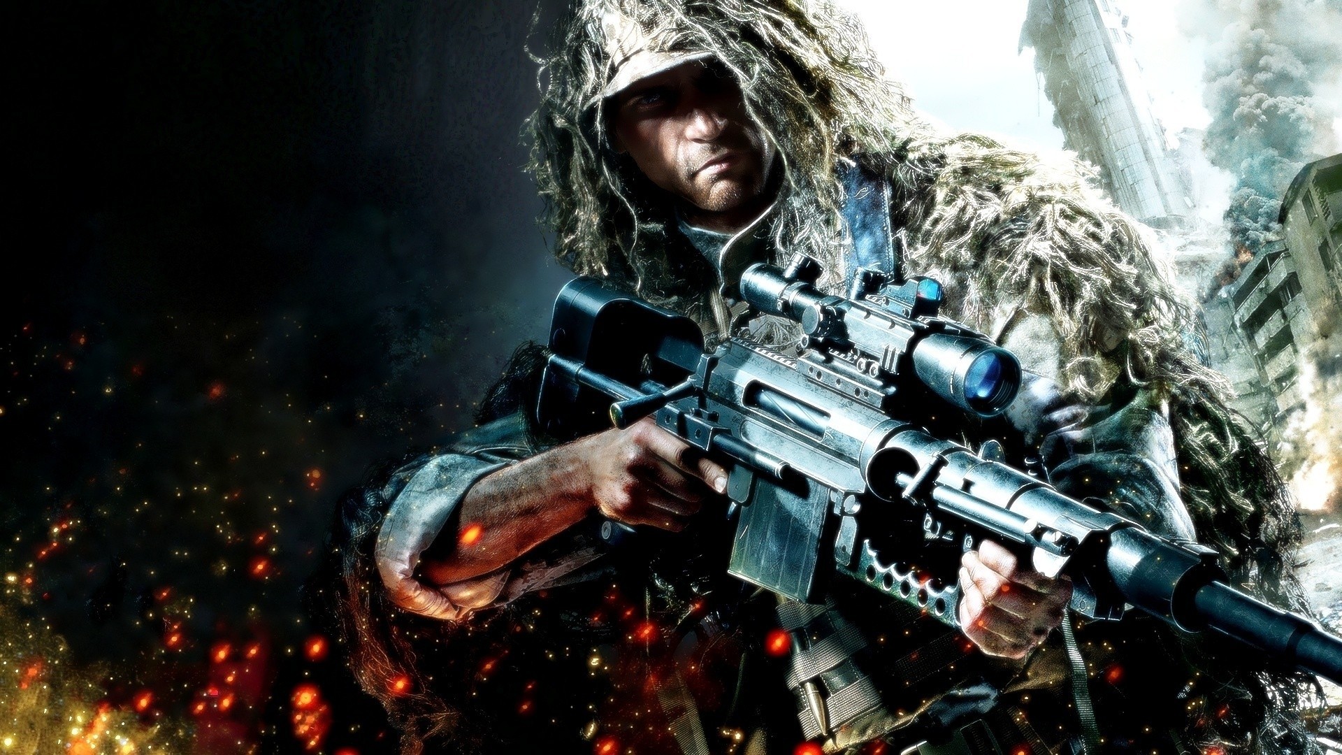 Wallpaper Video Games Soldier Sniper Rifle Person Marksman