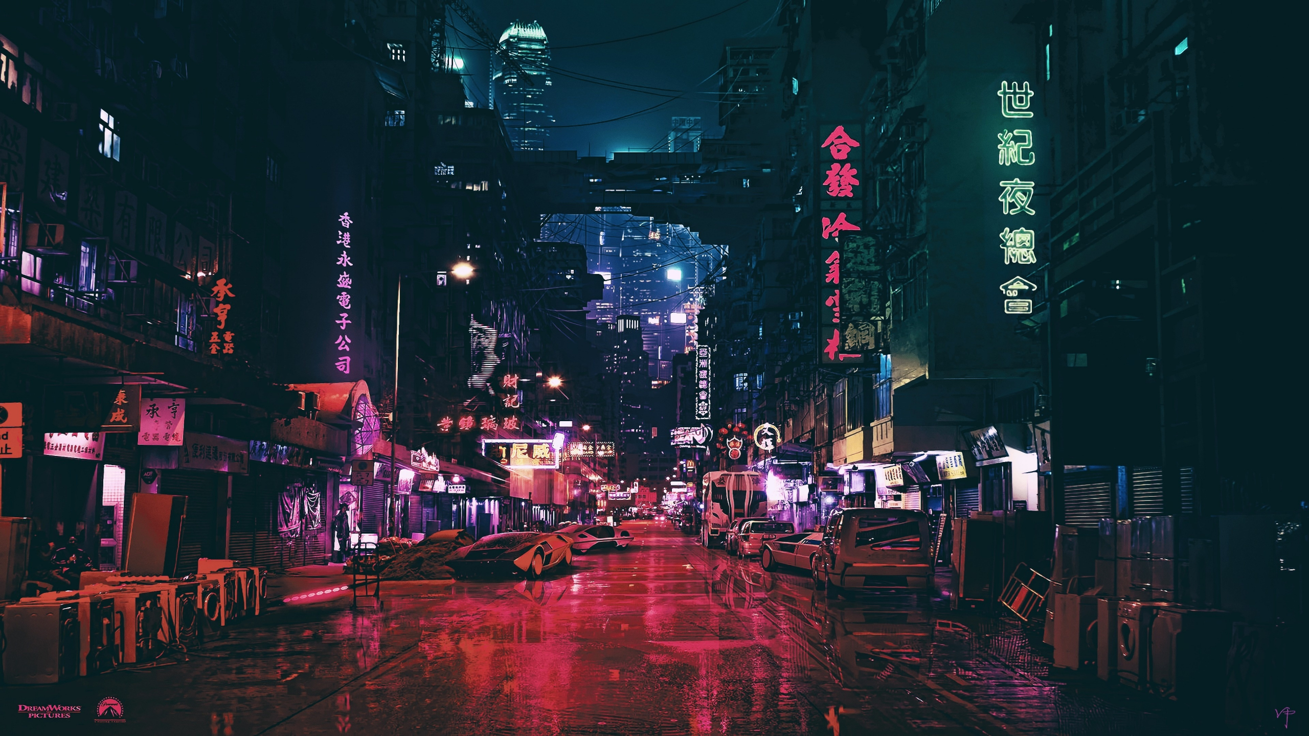 Ghost In The Shell City Movie Wallpaper Dual