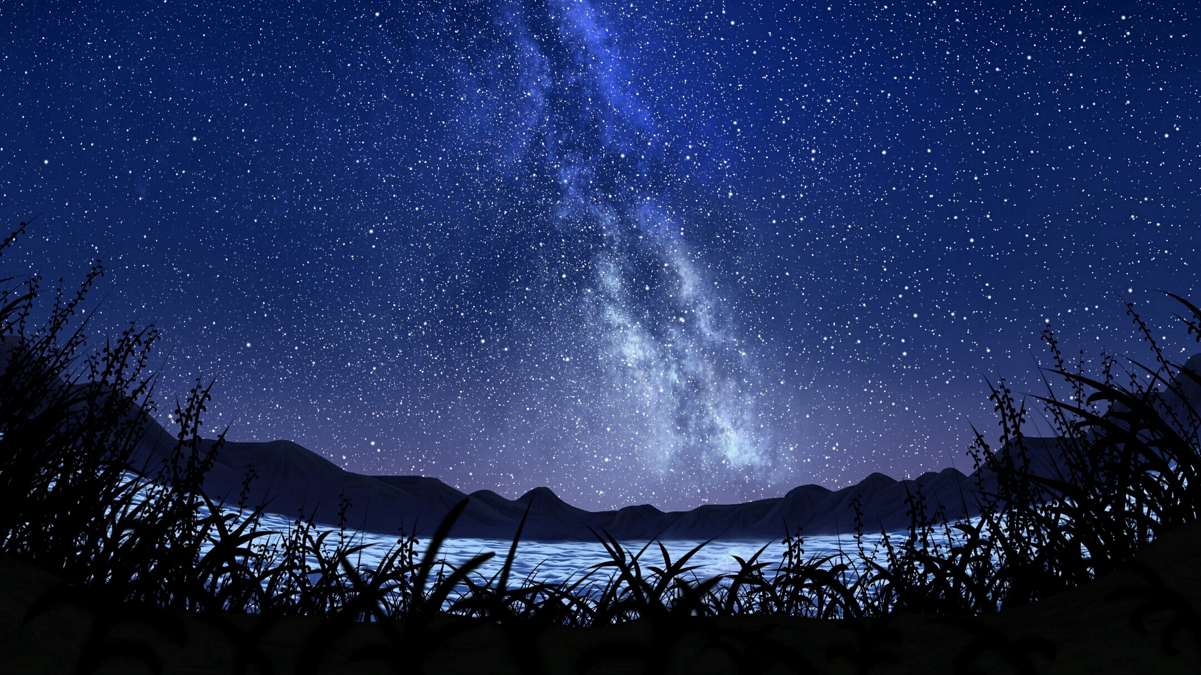 Anime Starry Night Sky Background Wallpaper Teahub Io