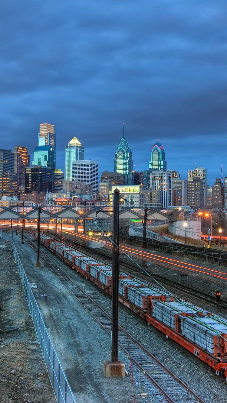 Philadelphia Train iPhone Skyline City