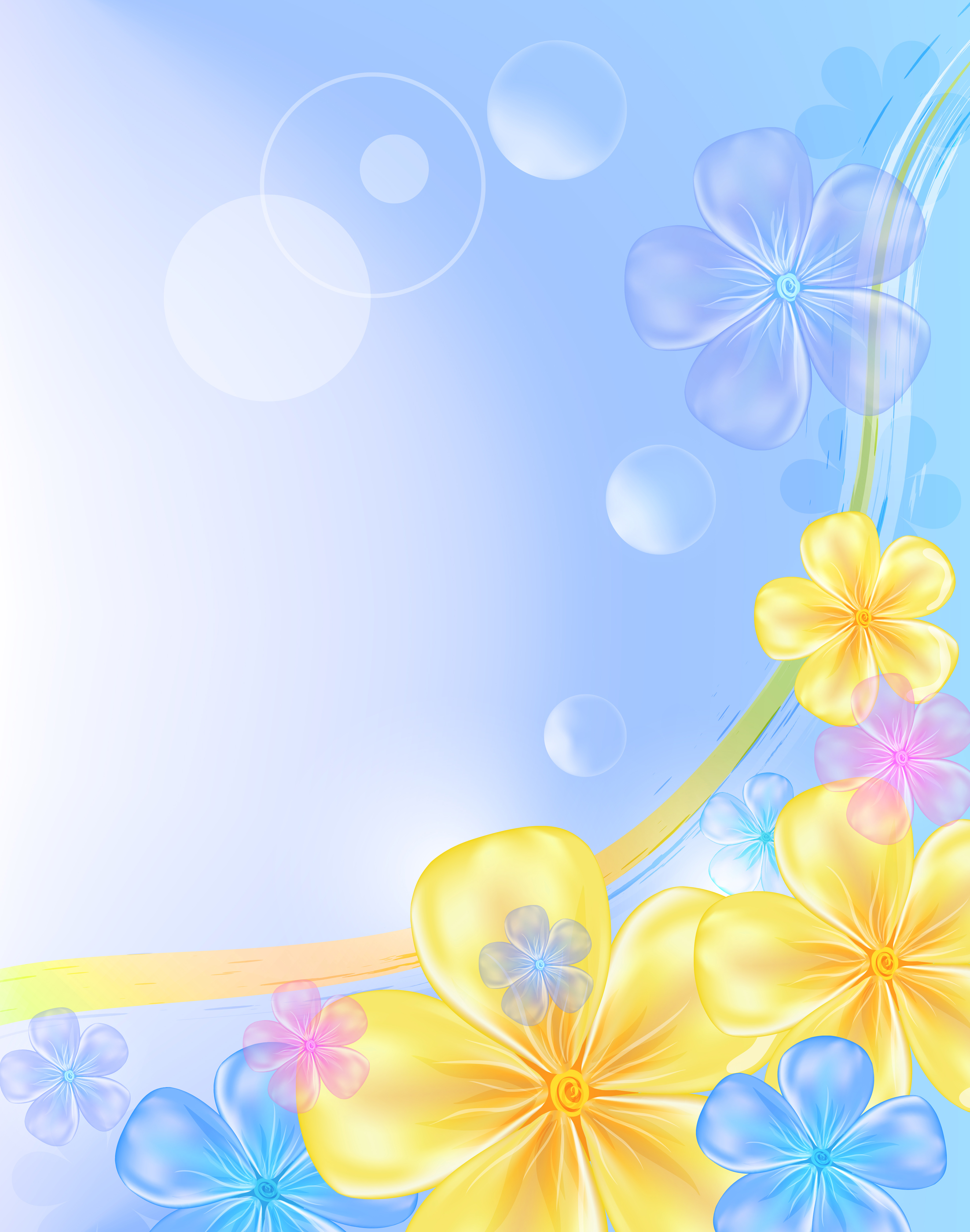 Blue Floral Background Gallery Yopriceville High Quality