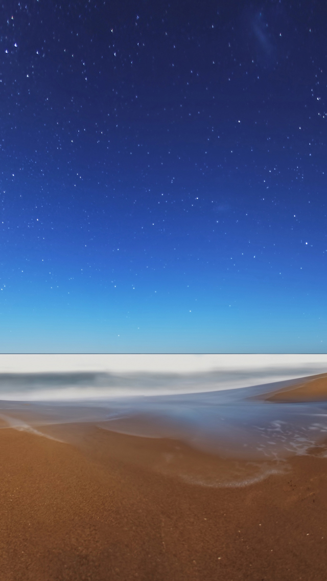 Starry Sky Beach iPhone 5s Wallpaper