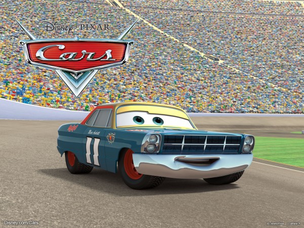 Mario Andretti as a race car from Disney Pixar movie Cars wallpaper