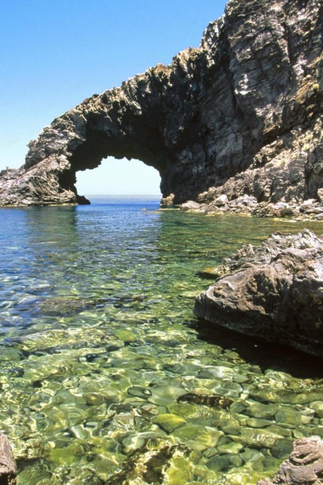 Water Rocks Sicily Sea Wallpaper