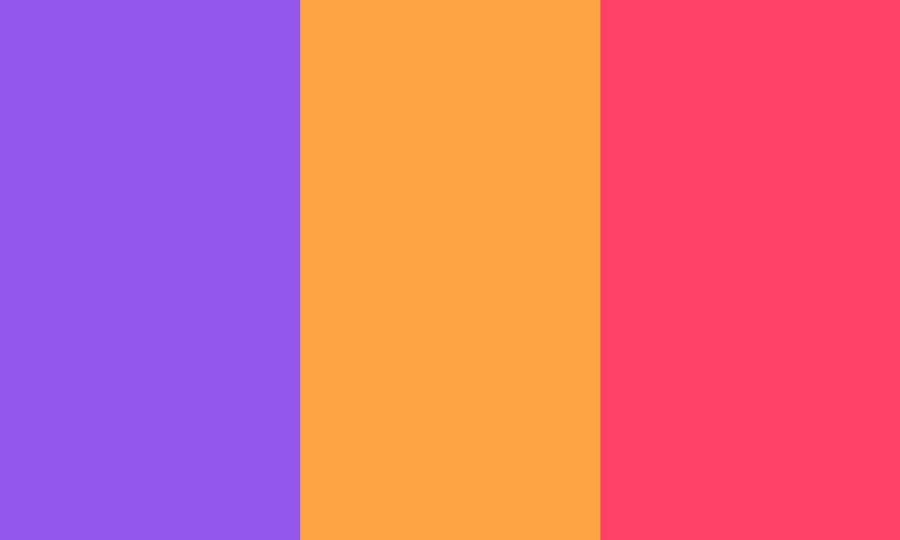 Navy Purple Neon Carrot and Neon Fuchsia solid three color background