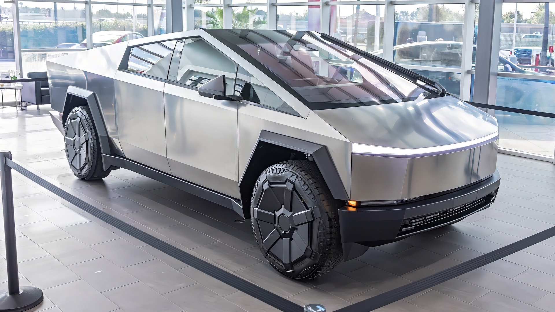 Tesla Cybertruck HD Wallpaper Futuristic Electric Vehicle Design