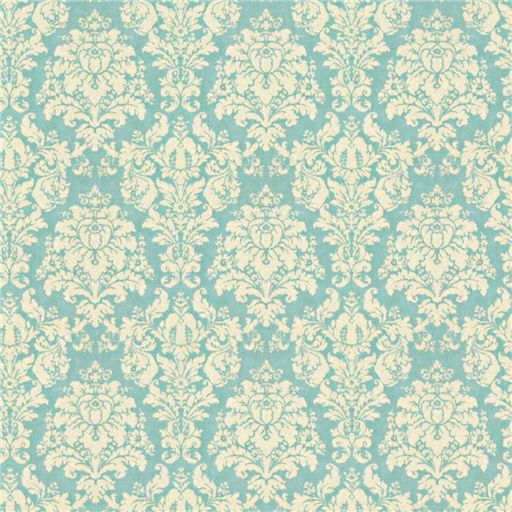 Blue French Damask Wallpaper My New Dollhouse
