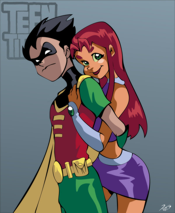 Robin And Starfire By Rickcelis