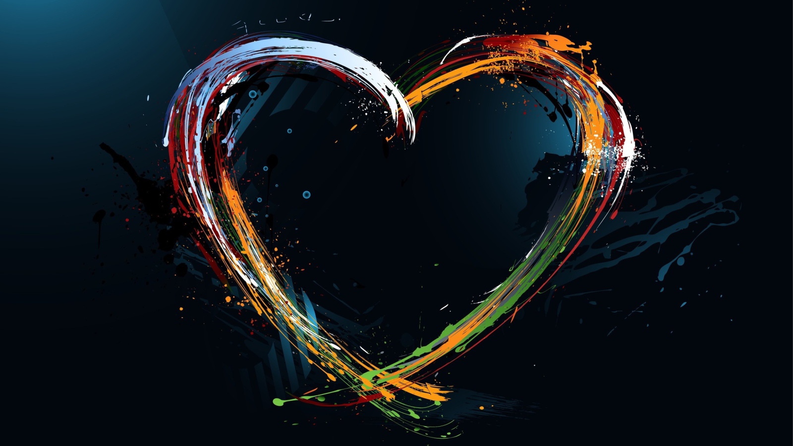 Spray Paint Symbol Of Love Heart Desktop Wallpaper