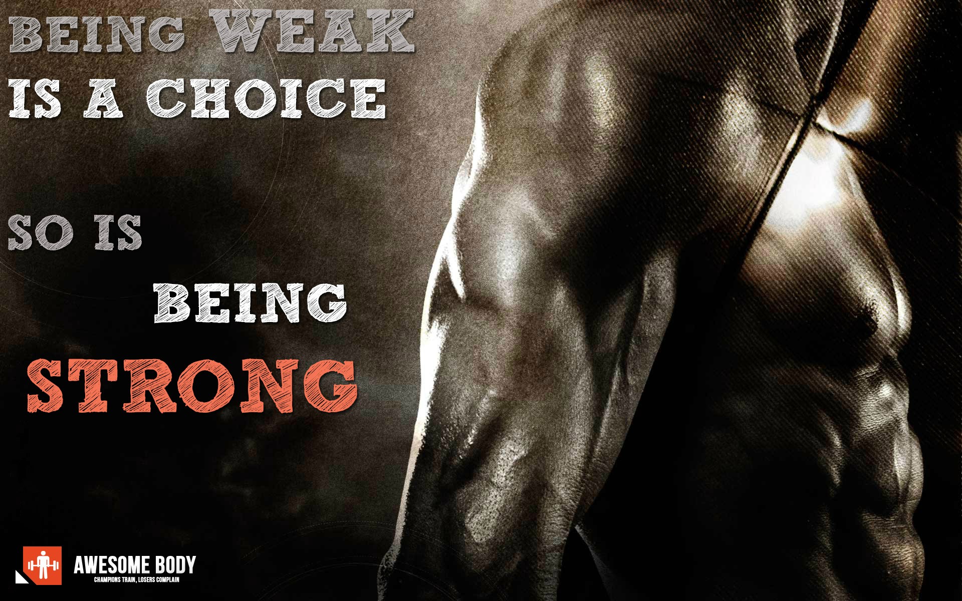 Bodybuilding Motivation Wallpaper HD Being strong is choice