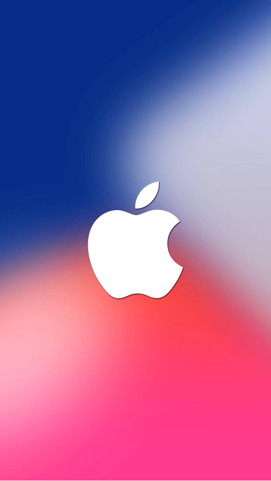 iPhone X Original Apple Logo On Blurred Colors Wallpaper