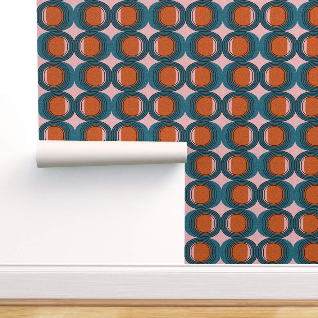 Spoonflower Peel And Stick Removable Wallpaper Mid Century Modern
