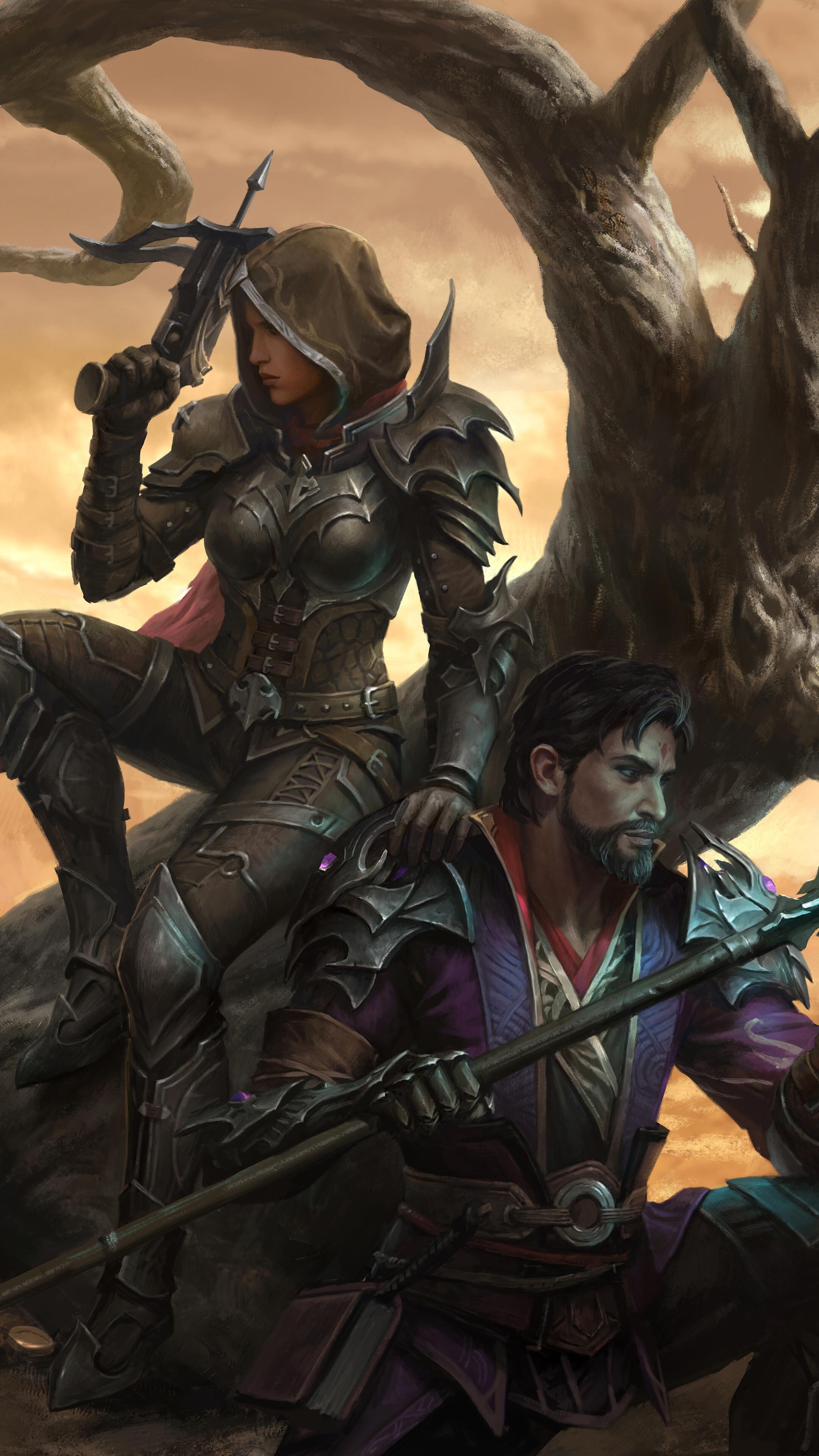 Diablo Immortal Demon Hunter Wizard 4k Wallpaper iPhone HD Phone