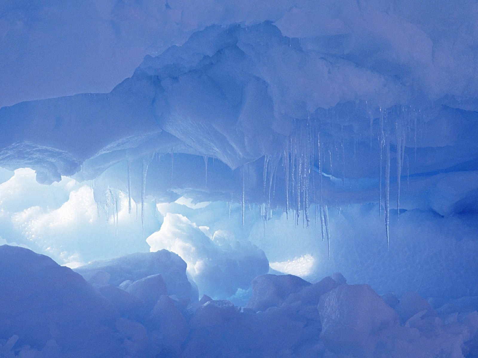 Underground Icicles Weather Wallpaper Image Featuring Snow
