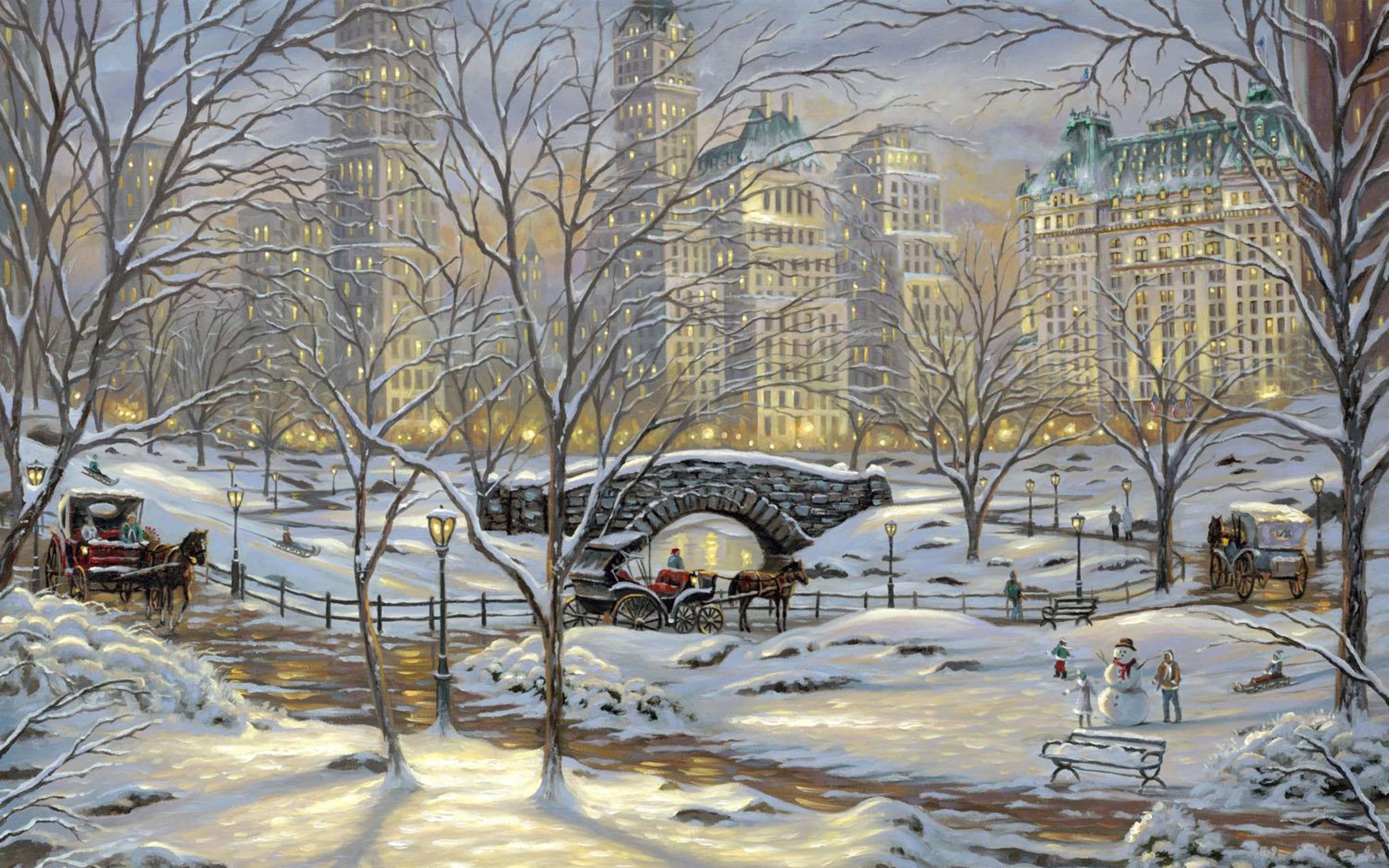 New York City Winter Wallpaper Image