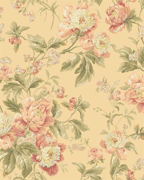 Red And Yellow Forever Yours Floral Wallpaper Totalwallcovering