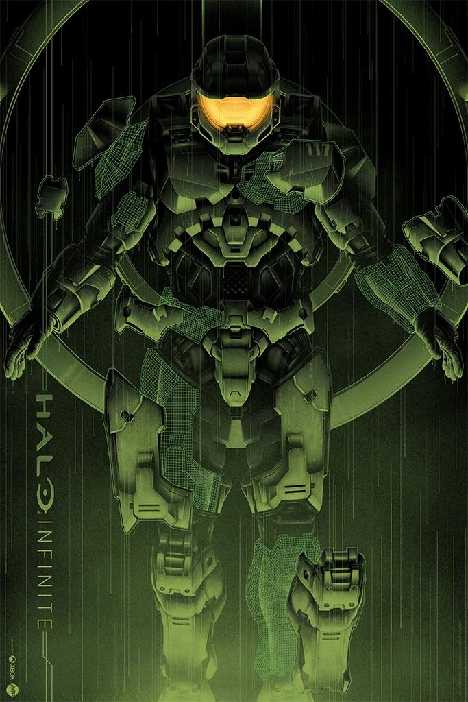 Halo Infinite Screenprinted Poster Game
